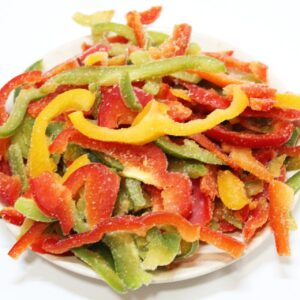 Замороженный перец резаный полосками (микс)